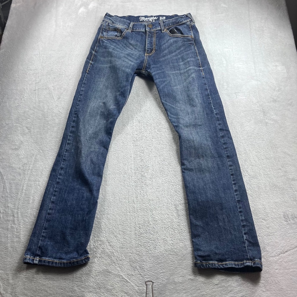 Wrangler Retro Slim Boot Jeans Mens 30x32 Medium Wash Denim 10WLT77LY